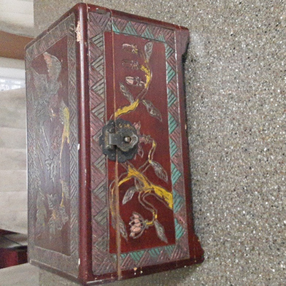 Vintage Wood Storage Box
